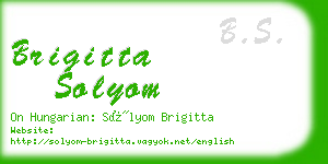 brigitta solyom business card