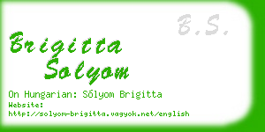 brigitta solyom business card